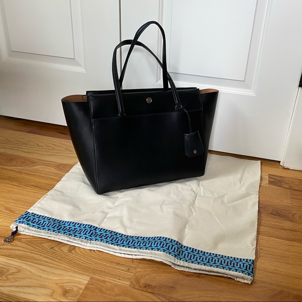 Tory Burch Parker Tote Black/Cardamom